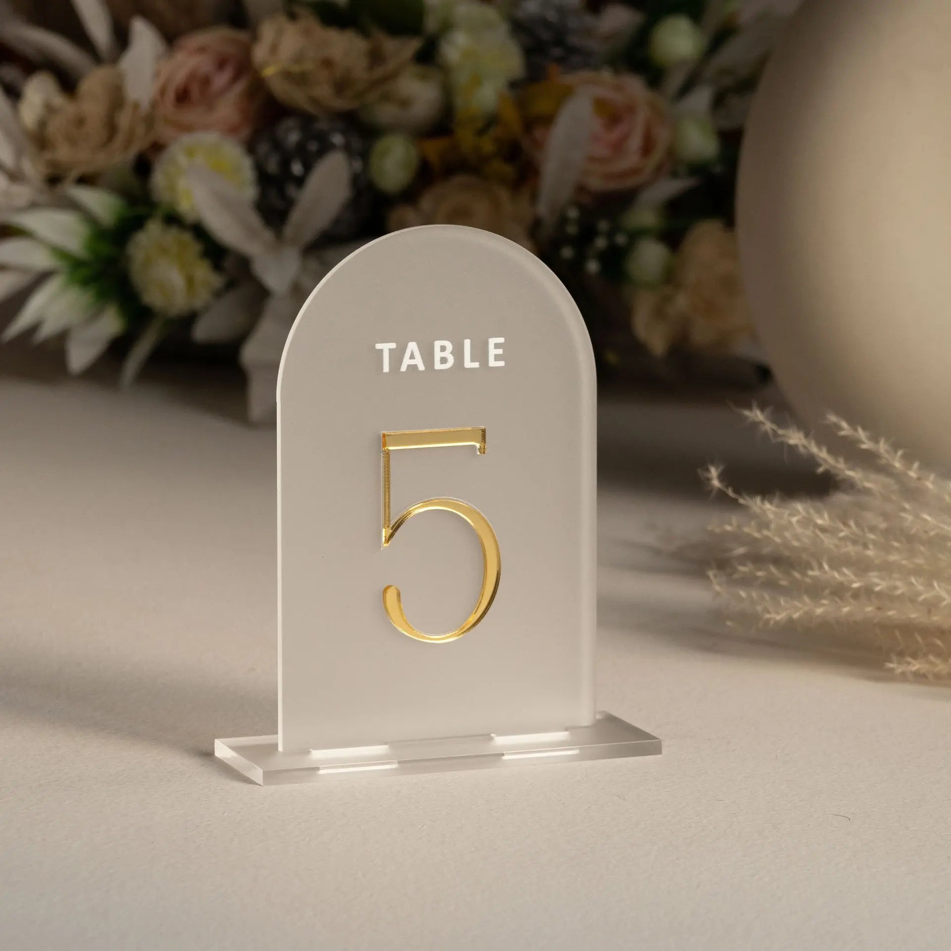Acrylic Wedding Table Number Plate Acrylic White Table Card Acrylic Number Display Plate 3D Three-dimensional Number
