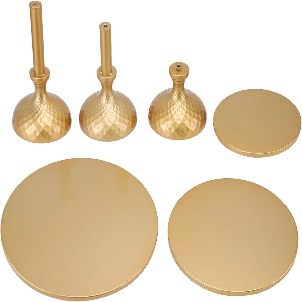 Three Piece Wedding Metal Cake Stand, High And Low Cake Display Stand, Wedding Dessert Table, Cake Tray Props, Cake Stand Set,