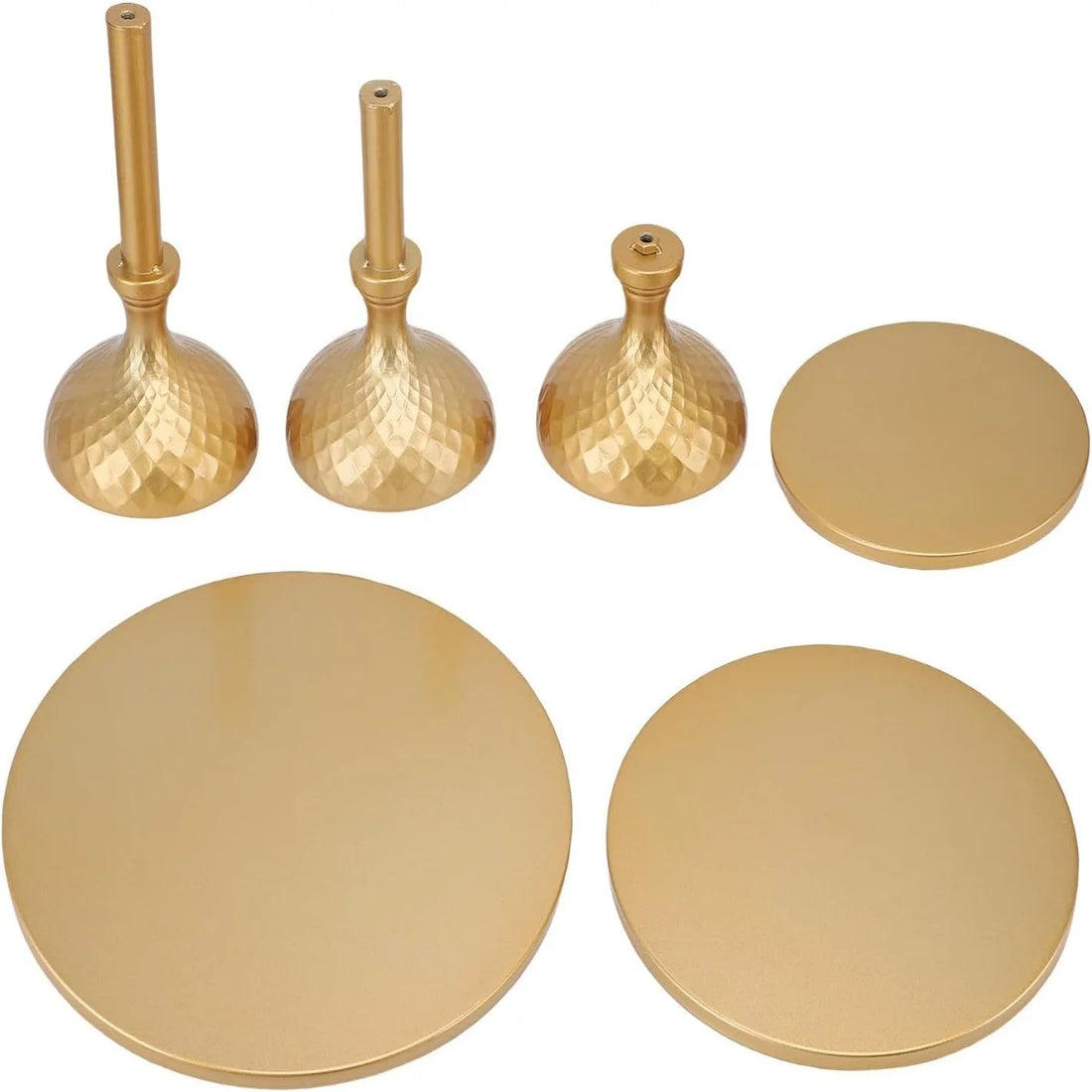 3-Piece Wedding Metal Cake Stand Set