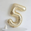 40inch Light Gold Number Balloons Champagne Gold Large Number 0-9 Foil Balloons for Anniversary New Year Birthday Party Decor