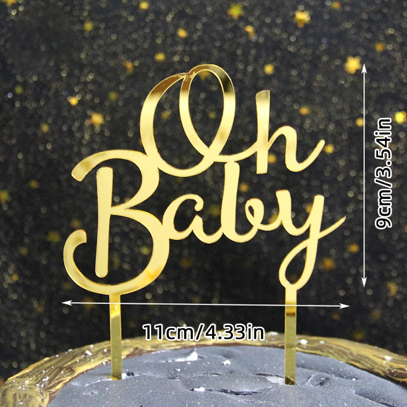 Acrylic Baby Shower & Gender Reveal Cake Toppers