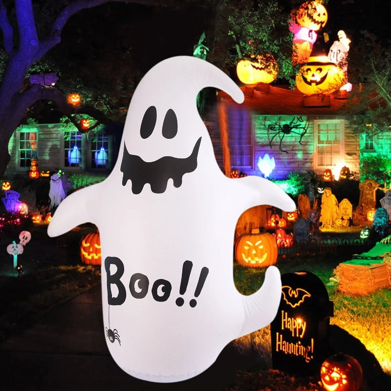 Halloween Inflatable LED Pumpkin & Ghost Outdoor Decoration Set