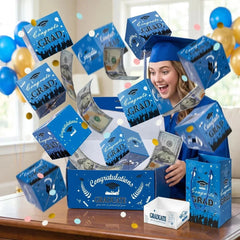 2026 Graduation Pop Up Explosion Box Bounce Red Envelope Money Holder Fun Surprise For Birthday Anniversary Him Her Friends