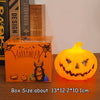 6kind Scary Halloween Pumpkin Lantern Set Pumpkin Lamp LED Light Orange Halloween Decoration for Porch Front Door Party Supplies