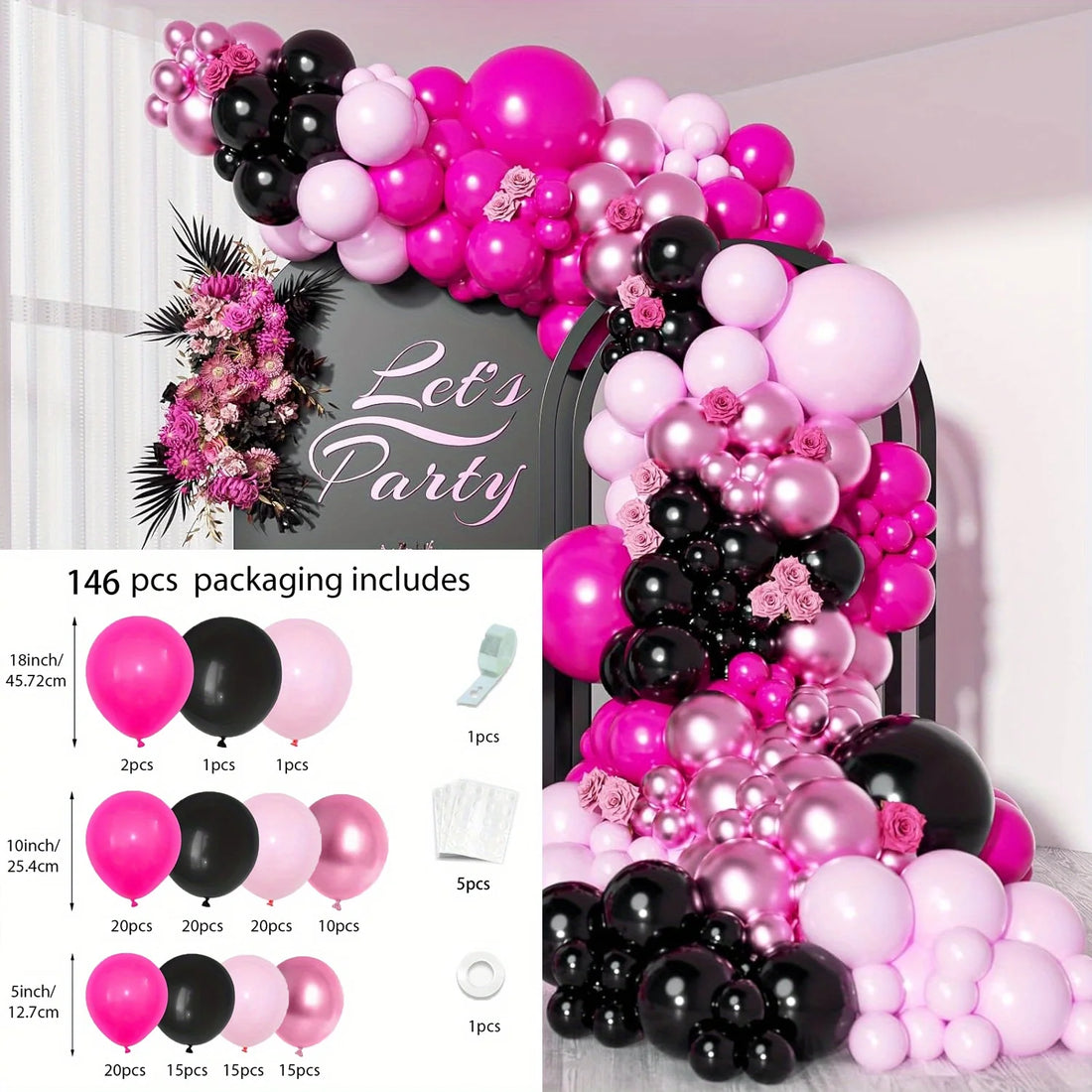 113-Piece Balloon Garland Arch Kit