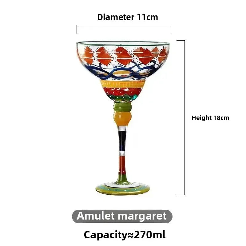 Handmade Colorful Cocktail Glasses Set
