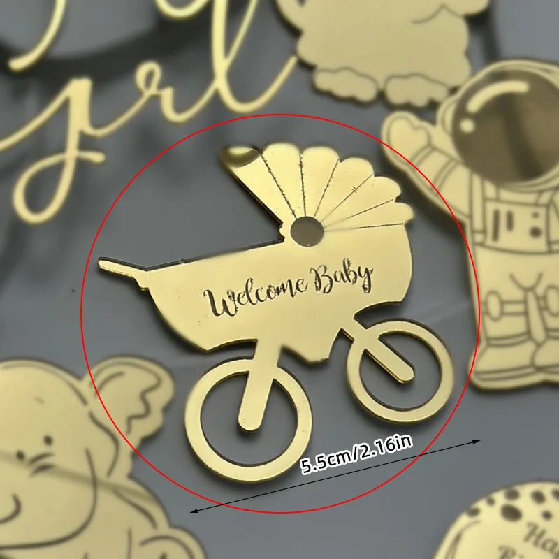 Acrylic Baby Shower & Gender Reveal Cake Toppers