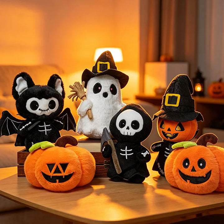 Halloween Set Pillows Pumpkins Ghosts Fun Accessories Holiday Decorations Plush Toys and Bag Charms Party Decor