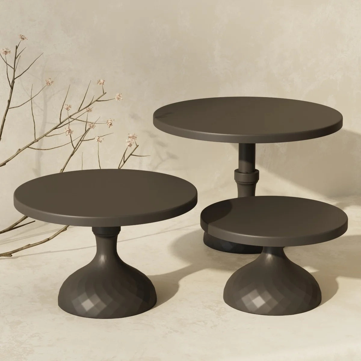 Three Piece Wedding Metal Cake Stand, High And Low Cake Display Stand, Wedding Dessert Table, Cake Tray Props, Cake Stand Set,