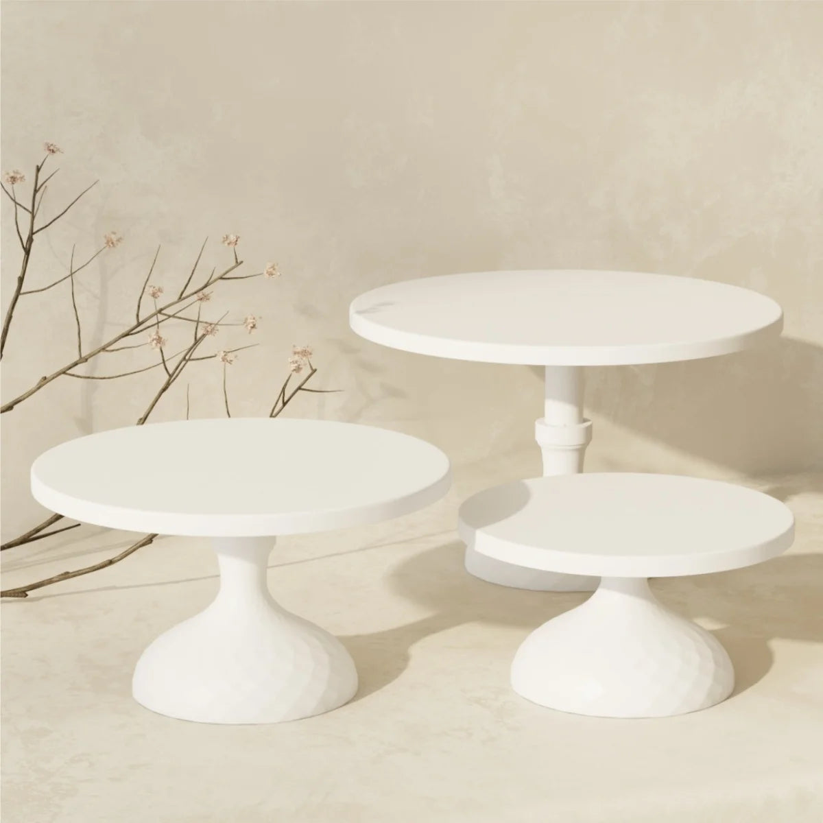 Three Piece Wedding Metal Cake Stand, High And Low Cake Display Stand, Wedding Dessert Table, Cake Tray Props, Cake Stand Set,