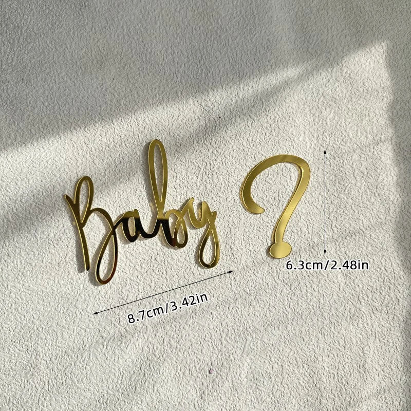 Acrylic Baby Shower & Gender Reveal Cake Toppers