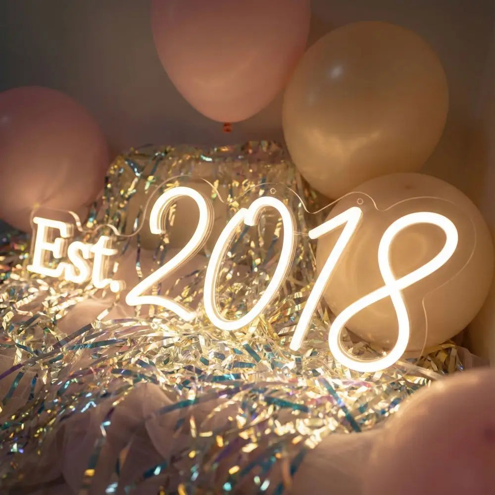 Warm White Happy Birthday Neon Sign for Events Party Decoration Backdrop LED Light Up Sign Wall Hanging