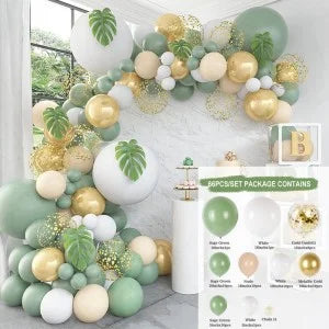 Sage Green Balloon Garland Arch Kit Wedding Birthday Party Decoration Kids Adult Wedding Balloons Baby Shower Decor Globos