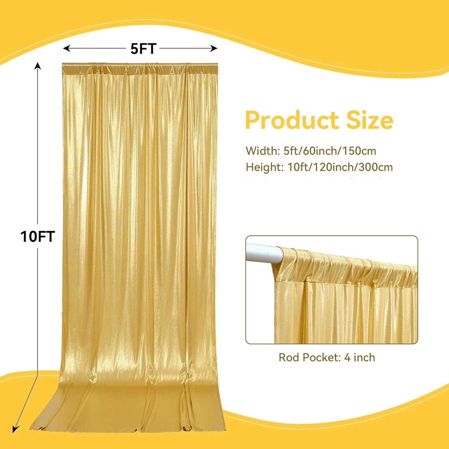 Wrinkle Free DIY Backdrop Curtain Party Wedding Drape Backdrop Photo Wall Backdrop Cloth for Graduation Photography Background