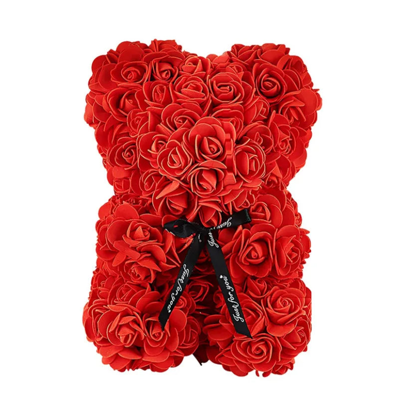 Eternal Rose Teddy Bear Gift — 25cm