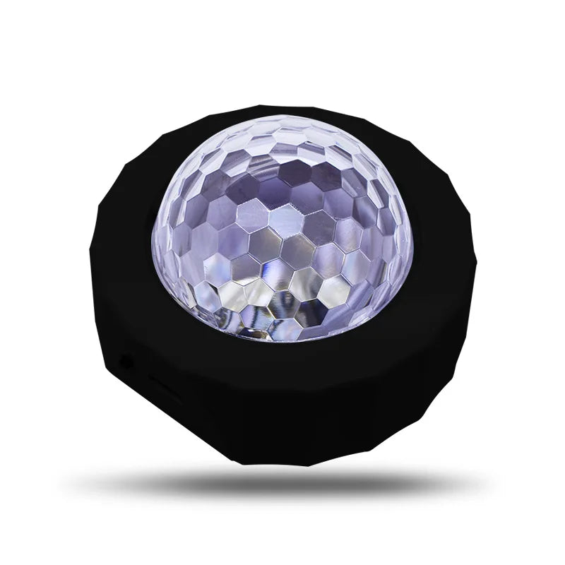Car Disco Ball Rechargeable Battery Mini Disco Ball for Car Music Sound Activated Multicolor Car Disco Lights Inside Your Car