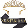 Milestone Birthday Tiara Crown & Sash Set