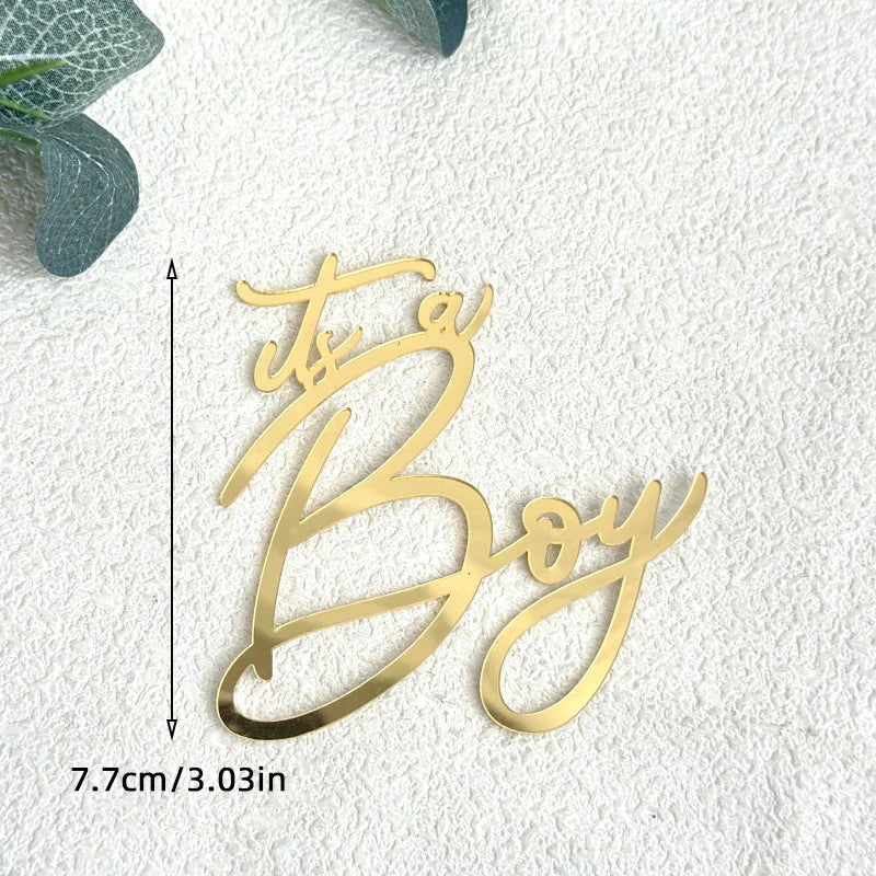 Acrylic Newborn Cake Topper Sweet Weekend Decor for Baby Shower Party Decor Supplies Gender Reveal Adorable Oh Baby Cake Decor