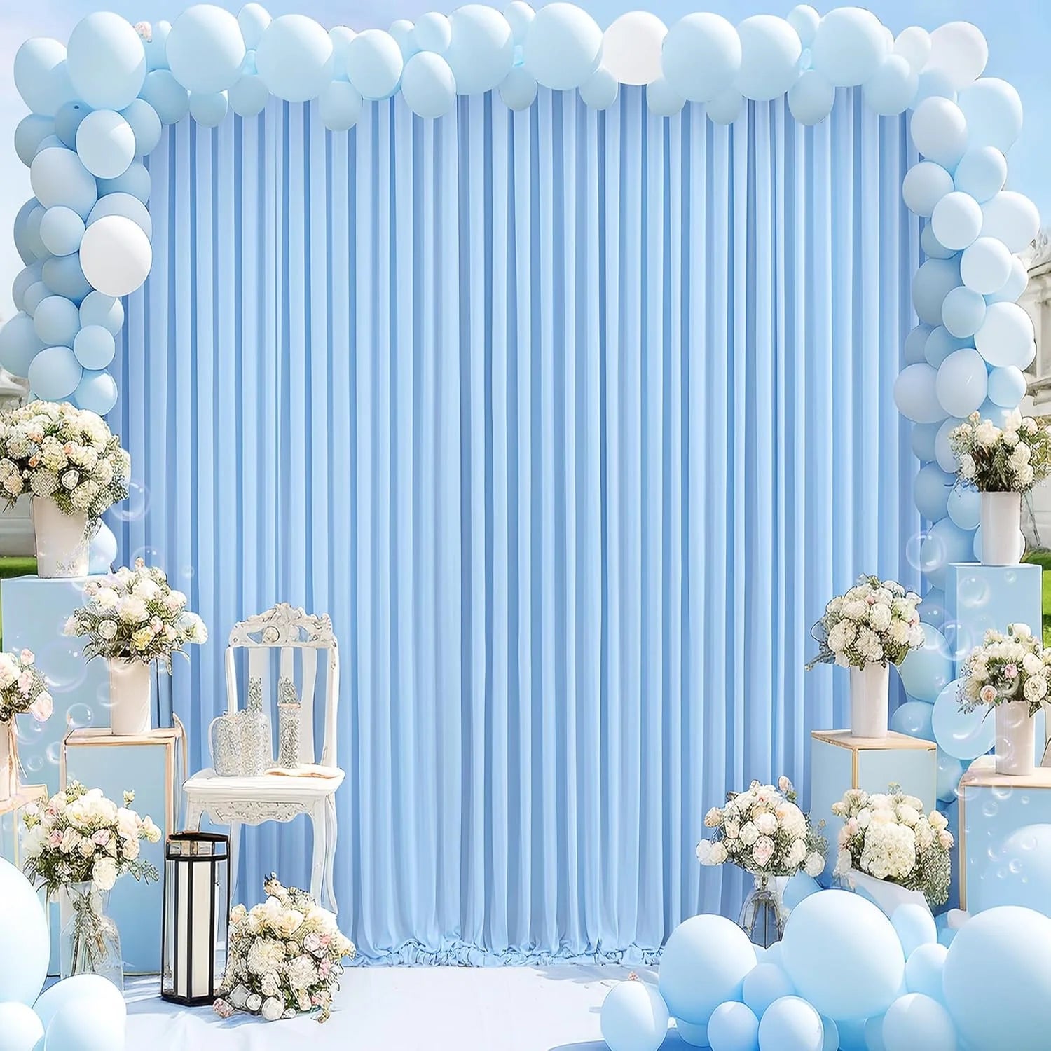 Wrinkle Free DIY Backdrop Curtain Party Wedding Drape Backdrop Photo Wall Backdrop Cloth for Graduation Photography Background