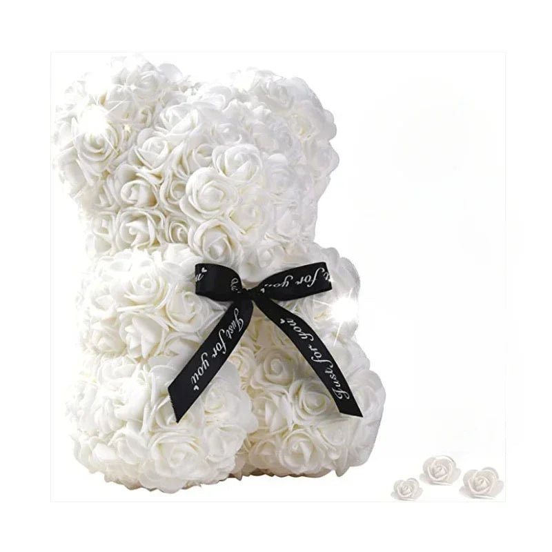 Eternal Rose Teddy Bear Gift — 25cm