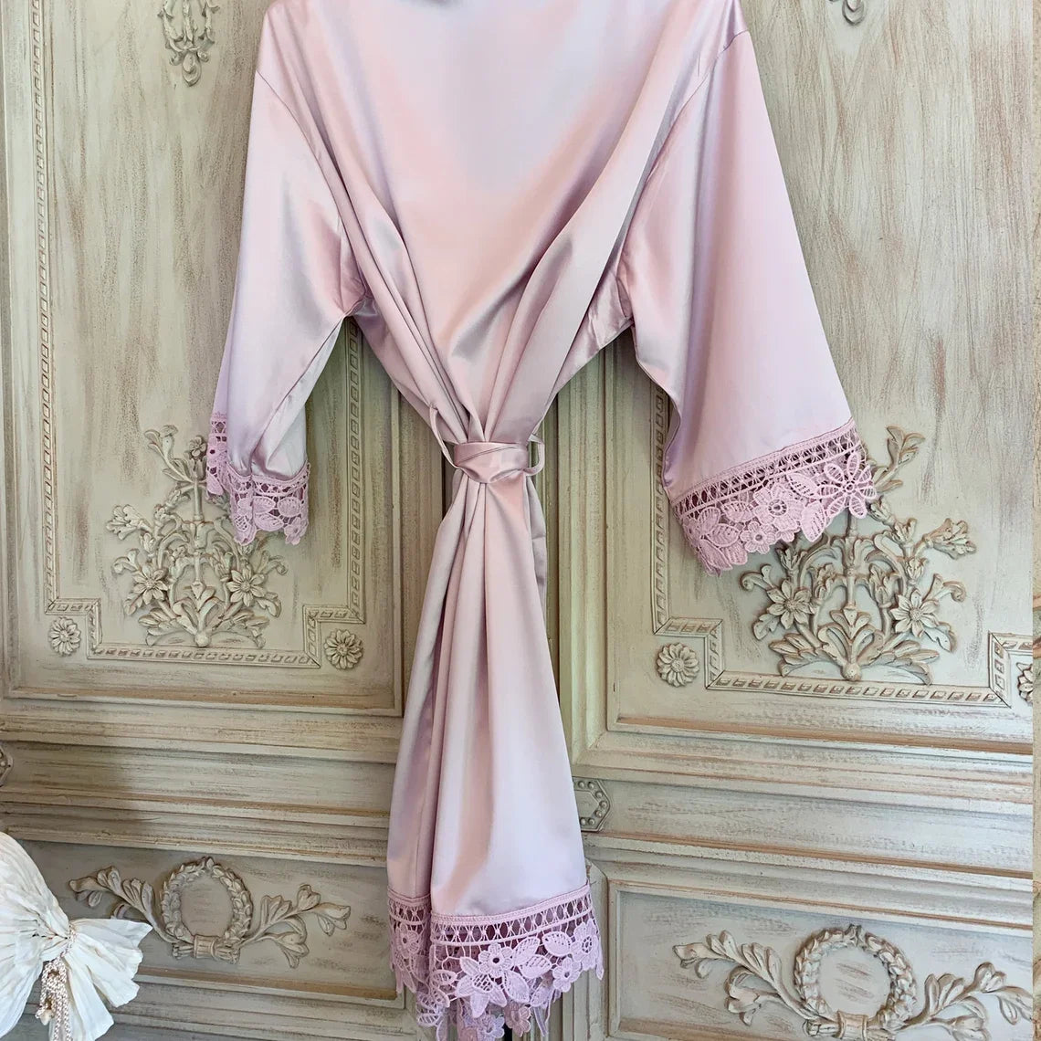 Sega Personalised Bride Kimono Wedding Bridesmaid Custom Lace Robes Bride to Be Dressing Gown Satin Silk Personalized Name Gifts