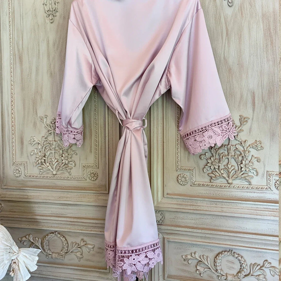Sega Personalised Bride Kimono Wedding Bridesmaid Custom Lace Robes Bride to Be Dressing Gown Satin Silk Personalized Name Gifts