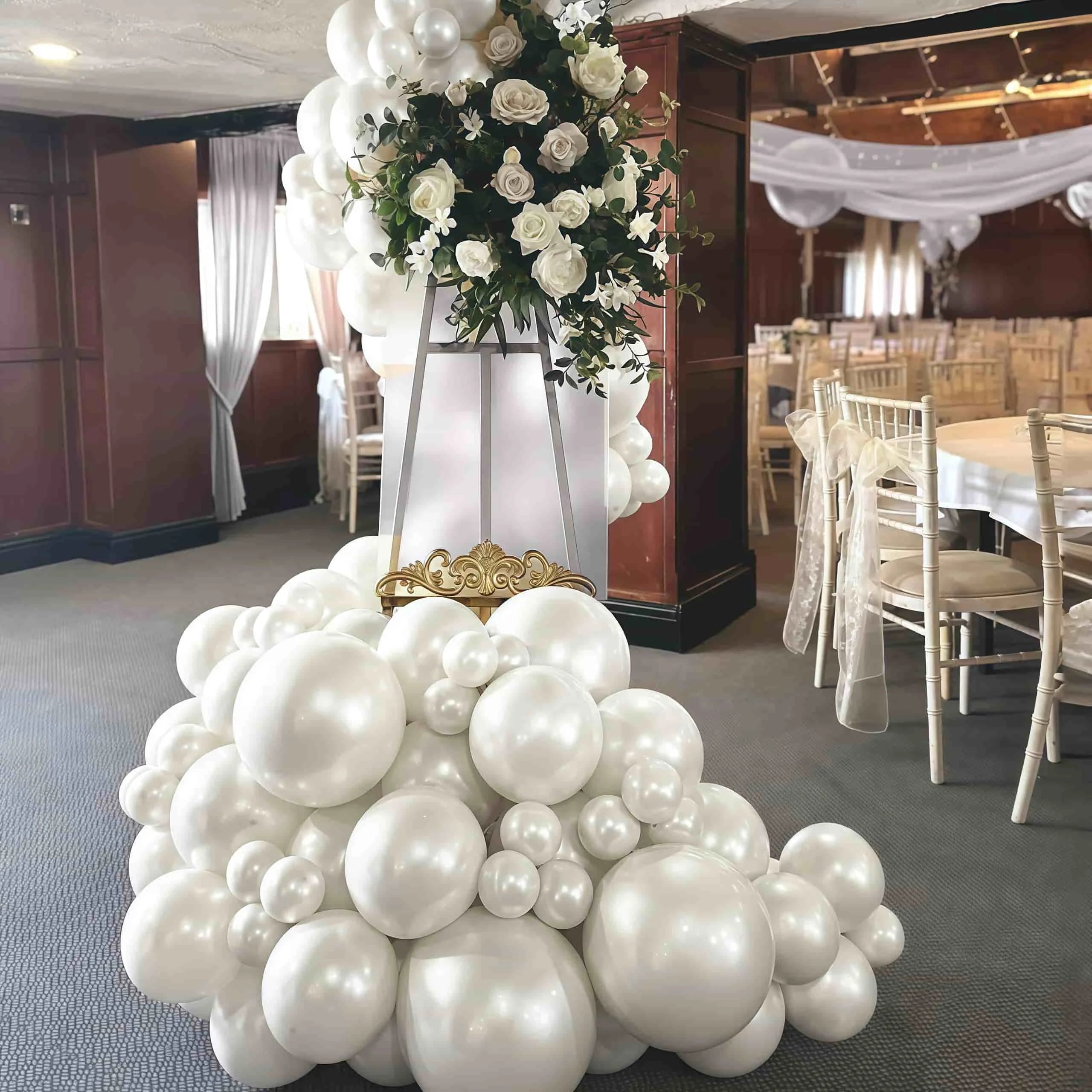 58/116pcs Pearl White,Balloon Arch Kit,Wedding,Birthday Party,Anniversary,Bridal Gift Party,Christmas,Retirement,Proposal