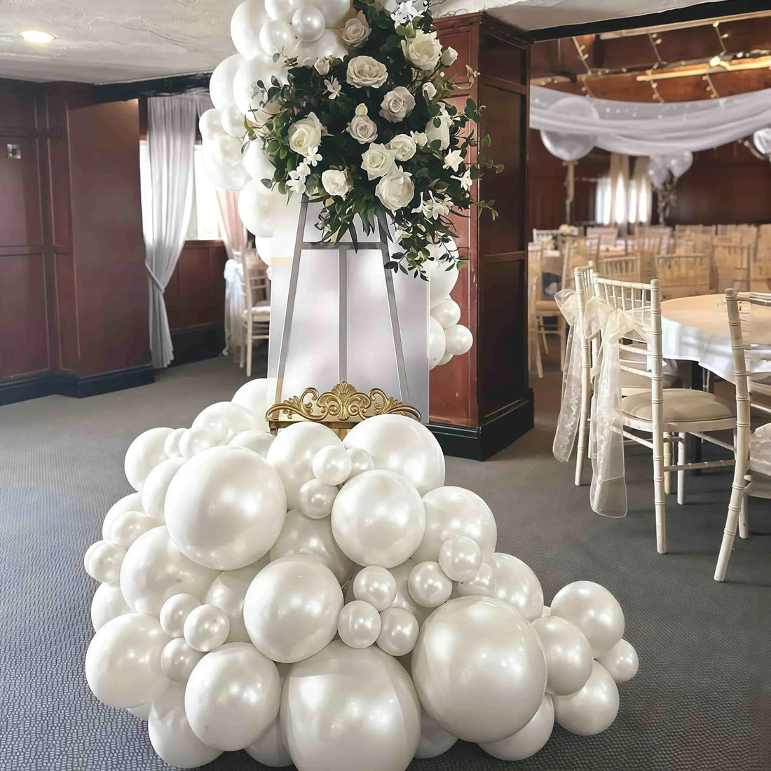 58/116pcs Pearl White,Balloon Arch Kit,Wedding,Birthday Party,Anniversary,Bridal Gift Party,Christmas,Retirement,Proposal
