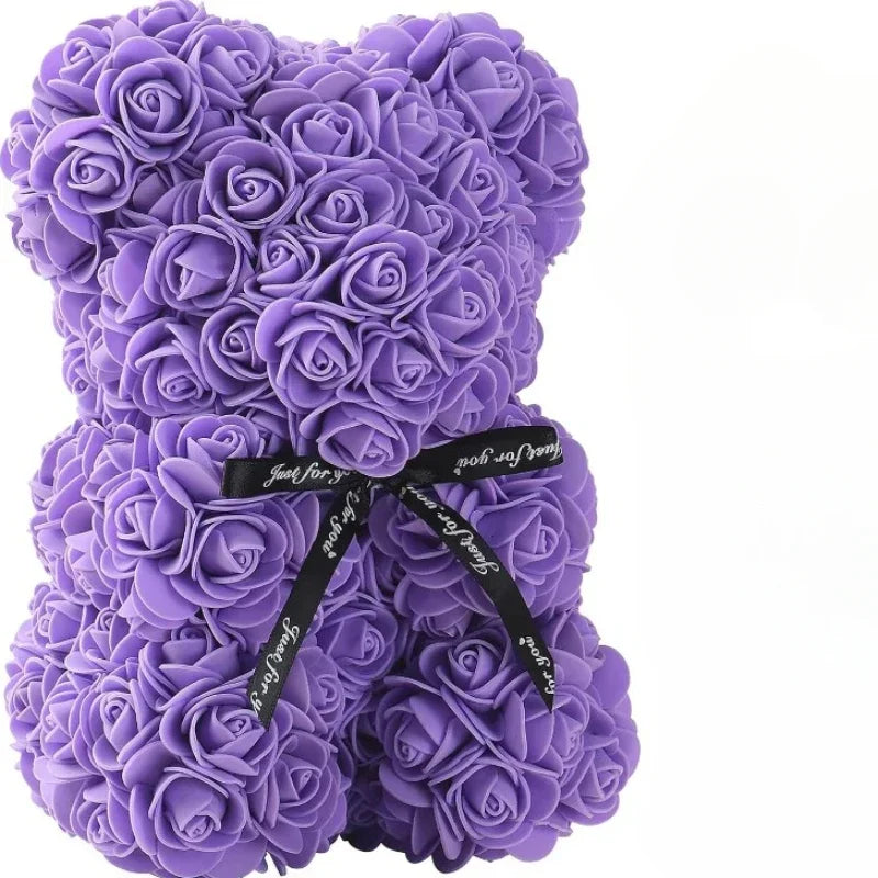 Eternal Rose Teddy Bear Gift — 25cm