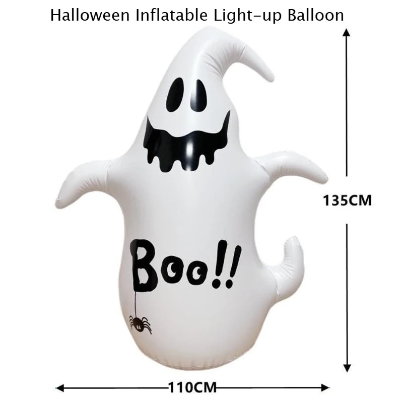 Halloween Inflatable LED Pumpkin & Ghost Outdoor Decoration Set