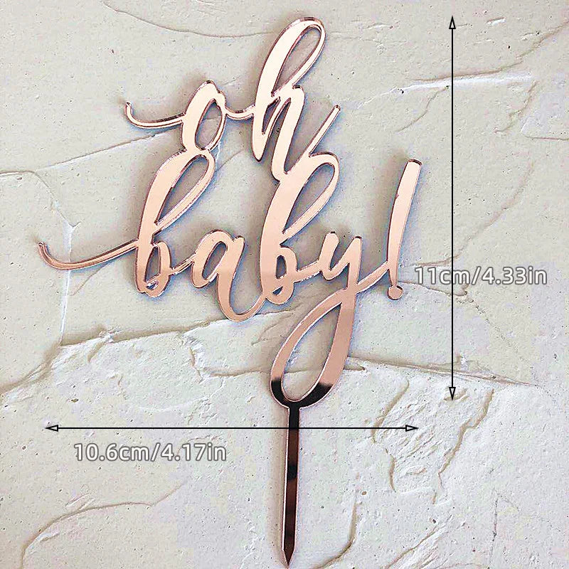 Acrylic Baby Shower & Gender Reveal Cake Toppers