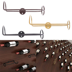 ●1pcs Wall-Mounted Bar Wine Holder Champagne Storage Display Iron Metal Support Shelf Stand
