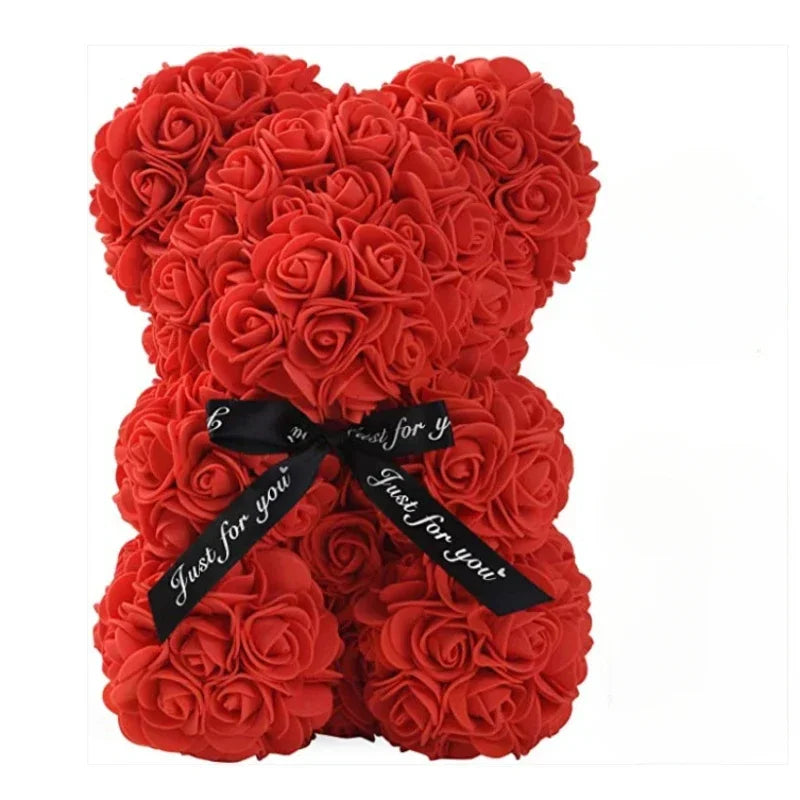 Eternal Rose Teddy Bear Gift — 25cm