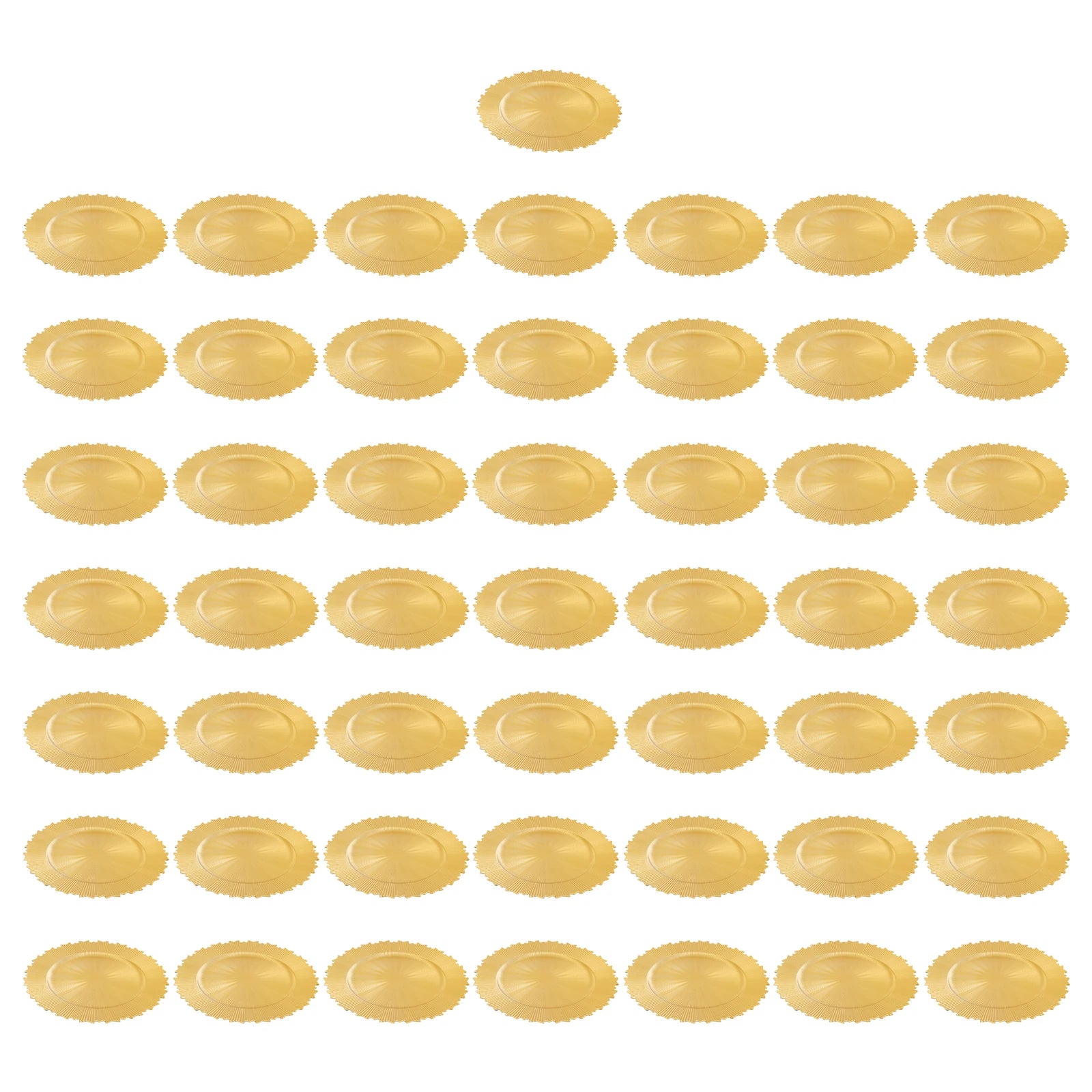 Gold Charger Plates Set of 50