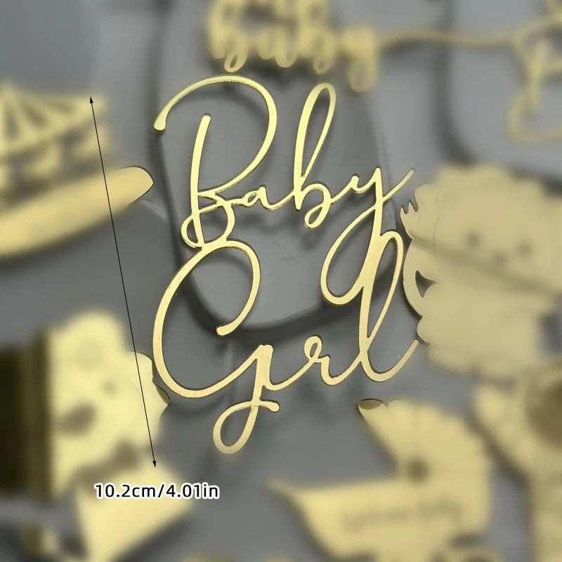 Acrylic Newborn Cake Topper Sweet Weekend Decor for Baby Shower Party Decor Supplies Gender Reveal Adorable Oh Baby Cake Decor