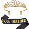 Milestone Birthday Tiara Crown & Sash Set
