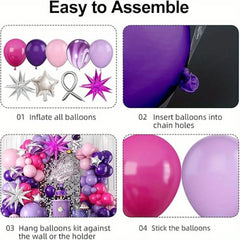 113PCS Balloon Garland Arch Set Wedding Birthday Party Anniversary Decoration Indoor and Outdoor Decoration