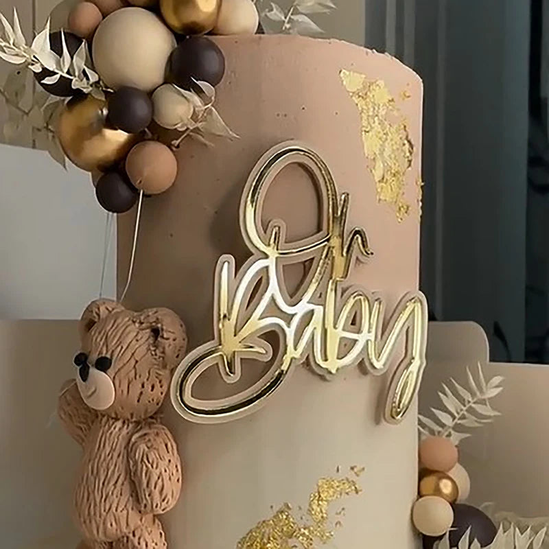 Acrylic Baby Shower & Gender Reveal Cake Toppers