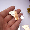 Personalized Baby Footprint Mirror Acrylic Party Favor Custom Name First Birthday Baby Shower Decorations Keepsake Gift