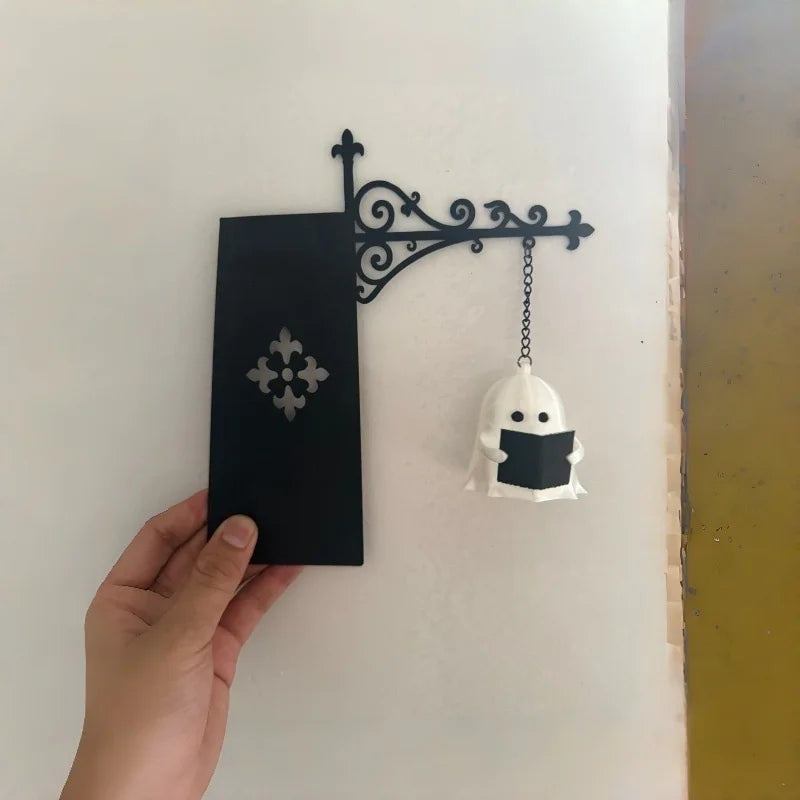 Halloween Ghost Bookshelf Lamp - Gothic LED Wall Light