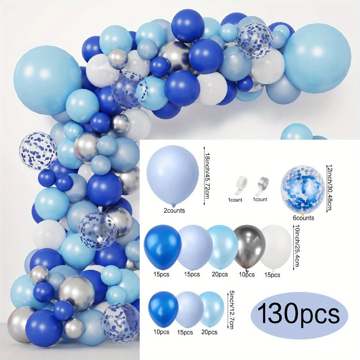 127pcs Royal Blue Gold Graduation Balloon Wreath Arch Set with Graduation Hat 2024 Graduation Ball Birthday Party Decoration