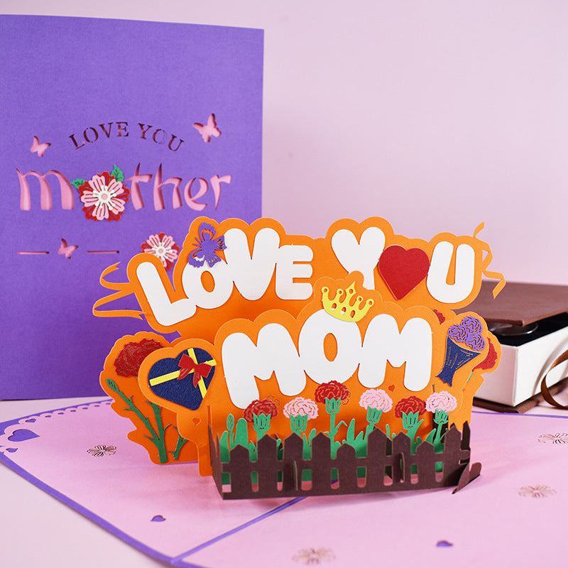 3D Pop-Up Flower Bouquet Greeting Card