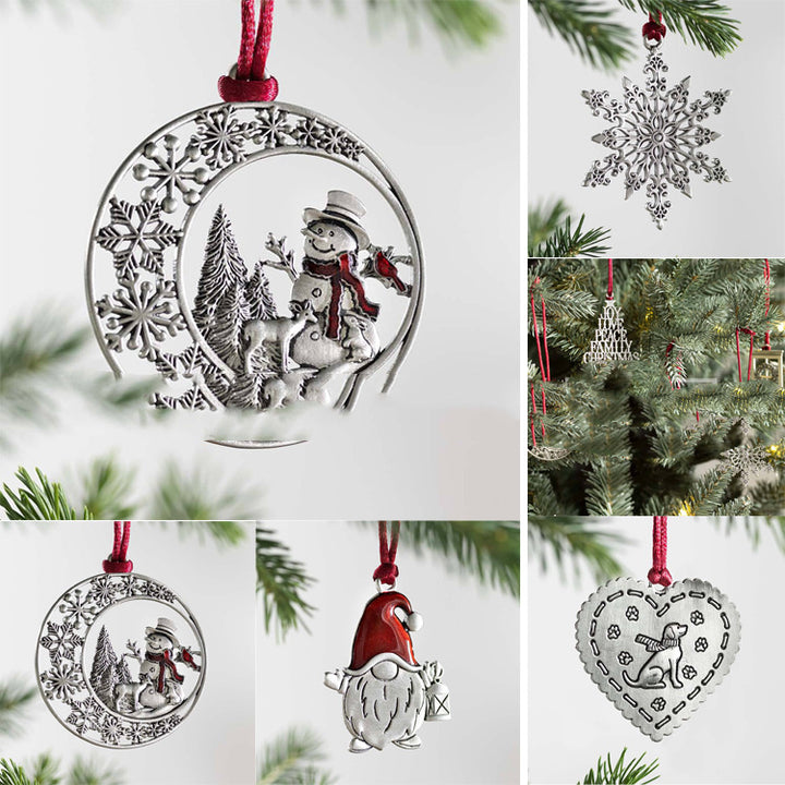 Tin Christmas Tree Pendant Ornament