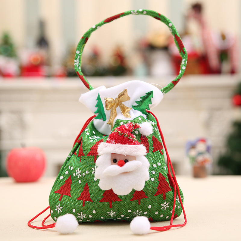 Christmas Santa Claus Strings Drawstring Xmas Gift Bags