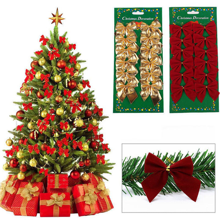 Christmas Tree Bow Ribbon Ornament