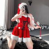 Women's Christmas Gold Velvet Dress Set