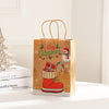 Christmas Kraft Paper Gift Bag with Rope Handle
