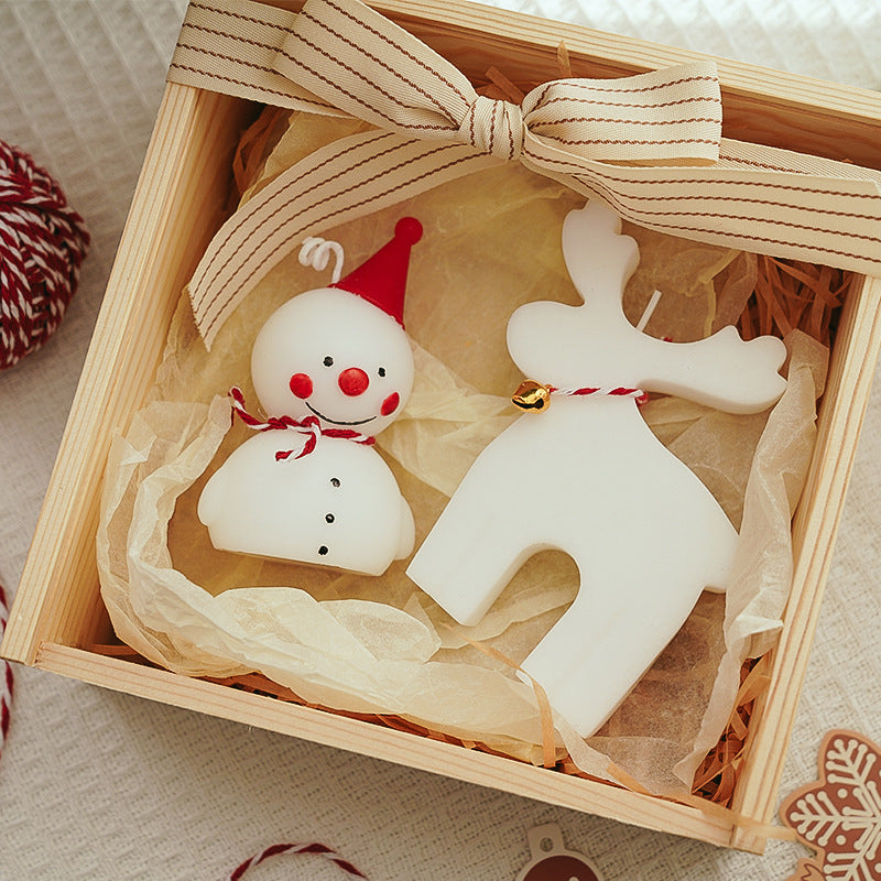 Christmas Snowman & Elk Scented Candle