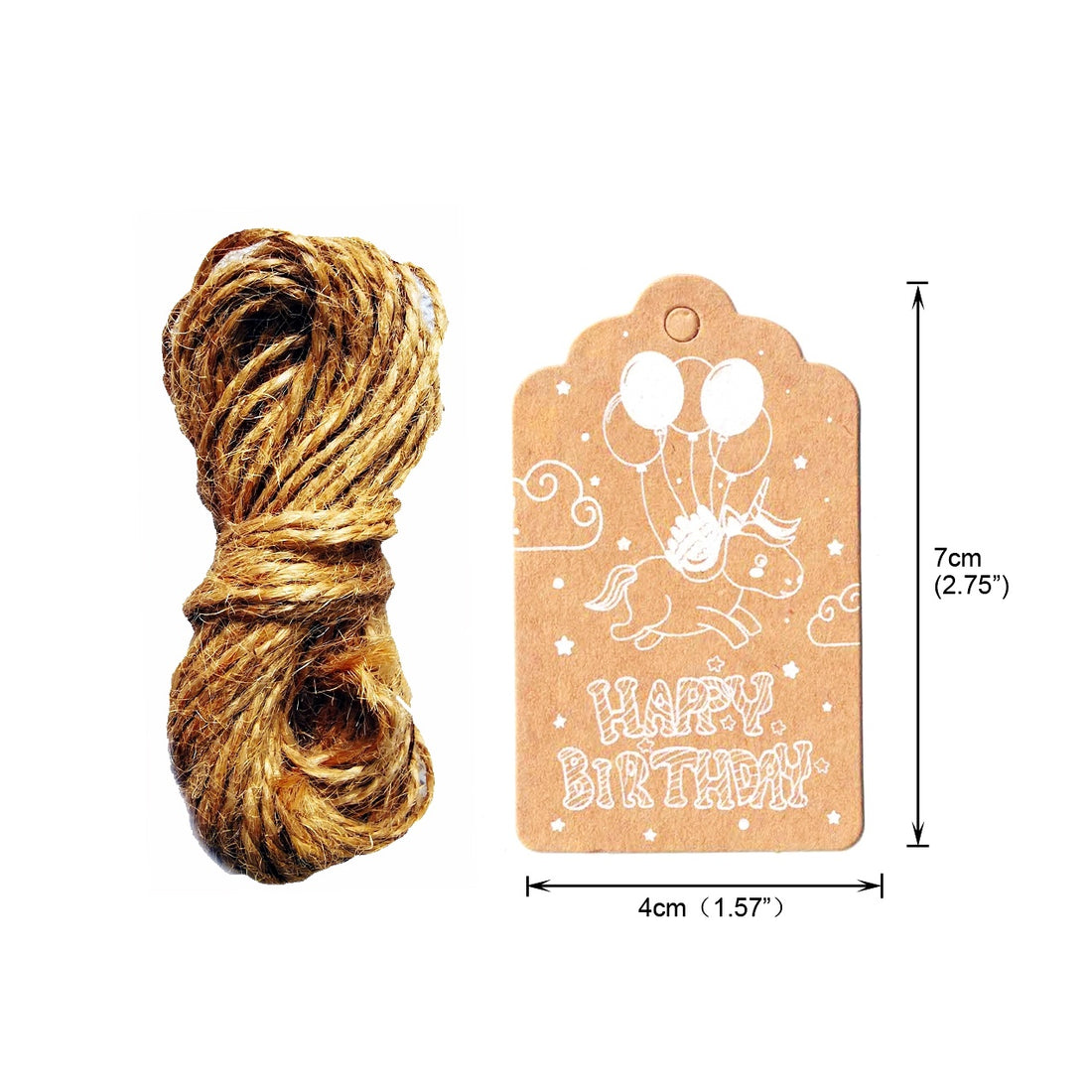 Kraft Paper Christmas Gift Tags Set of 50
