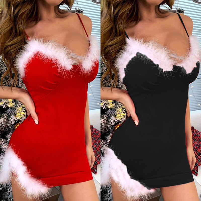 Women's Christmas Suspender Dress